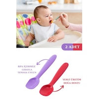 Silicolife Silikon Mama Kaşığı 2 Adet - Kırmızı Lila Kırmızı - Lila Silicolife Silikon Mama Kaşığı 2 Adet - Kırmızı Lila Kırmızı - Lila