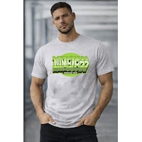 Herkesemoda Dream Big Yazı Detaylı Basic T-shirt Gri Herkesemoda Dream Big Yazı Detaylı Basic T-shirt Gri