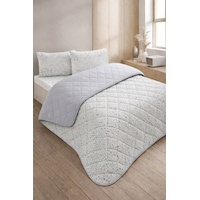 Formeya Kapitoneli Çift Kişilik Desenli Pike - Yatak Örtüsü Takımı 200x230 Cm - 2 Adet Yastık Kılıflı Gri Formeya Kapitoneli Çift Kişilik Desenli Pike - Yatak Örtüsü Takımı 200x230 Cm - 2 Adet Yastık Kılıflı Gri