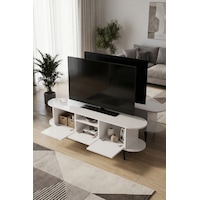 Tv Sehpası 160 Cm Modern 3 Kapaklı Tv Sehpa Çok Amaçlı Konsol Ünitesi Mira Mavi Tv Sehpası 160 Cm Modern 3 Kapaklı Tv Sehpa Çok Amaçlı Konsol Ünitesi Mira Mavi