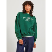 Jjxx Bisiklet Yaka Rahat Kesim Baskılı Yeşil Kadın Sweatshirt 12246744 Yeşil