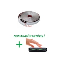 Her Araca Uyumlu Yapışkanlı Nikelaj Şerit Bant Çıta 18mm 5 Metre Krom + Numaratör Hediyeli Her Araca Uyumlu Yapışkanlı Nikelaj Şerit Bant Çıta 18mm 5 Metre Krom + Numaratör Hediyeli