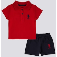 U.S. Polo Assn. Lisanslı Collar Kırmızı Erkek Bebek Takımı 5274-43228 Kırmızı U.S. Polo Assn. Lisanslı Collar Kırmızı Erkek Bebek Takımı 5274-43228 Kırmızı