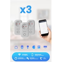 Alpsmart As816 Eu 3 Lü Set Wifi Akıllı Priz Uzaktan Kontrol Tuya Alpsmart As816 Eu 3 Lü Set Wifi Akıllı Priz Uzaktan Kontrol Tuya