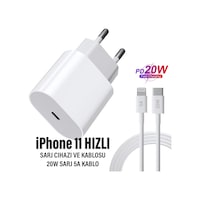 Apple Uyumlu iPhone 11 Şarj Aleti Ve Kablosu 20w Hızlı Pd Cihazı Pro Max
