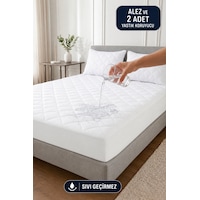 Kapitone Fitted Su Sıvı Geçirmez Yatak-yastık Koruyucu Alez Set Beyaz Kapitone Fitted Su Sıvı Geçirmez Yatak-yastık Koruyucu Alez Set Beyaz