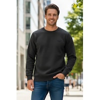 Remsa Erkek İçi Şardonlu Bisiklet Yaka Pamuklu Sweatshirt 0319 Siyah Siyah Remsa Erkek İçi Şardonlu Bisiklet Yaka Pamuklu Sweatshirt 0319 Siyah Siyah