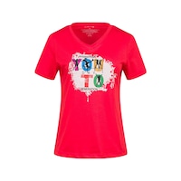 2as Alone Baskılı V Yaka Kadın T-shirt 403 Kırmızı 2as Alone Baskılı V Yaka Kadın T-shirt 403 Kırmızı