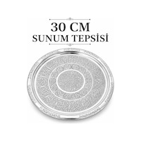 Gül Mutfak 30 Cm Paslanmaz Çelik Krom Tepsi, Yuvarlak İşlemeli Servis Tabağı, Kebap Köfte Pide Lahmacun Sunum Inox Gül Mutfak 30 Cm Paslanmaz Çelik Krom Tepsi, Yuvarlak İşlemeli Servis Tabağı, Kebap Köfte Pide Lahmacun Sunum Inox
