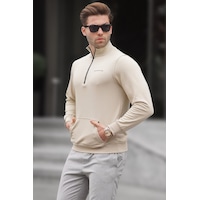 Madmext Madmext Bej Erkek Sweatshirt 5300-bej Bej Madmext Madmext Bej Erkek Sweatshirt 5300-bej Bej