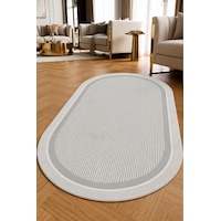 Toa Grey Oval Makinede Yıkanabilir Kaymaz Taban Leke Tutmaz Dijital Salon Halısı Mutfak Halısı Ve Yolluk Çok Renkli - Oval Toa Grey Oval Makinede Yıkanabilir Kaymaz Taban Leke Tutmaz Dijital Salon Halısı Mutfak Halısı Ve Yolluk Çok Renkli - Oval