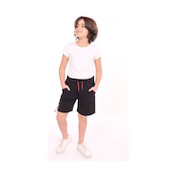 Toontoy Kids Toontoy Erkek Çocuk Paça Kısmı Armalı Şort Siyah Toontoy Kids Toontoy Erkek Çocuk Paça Kısmı Armalı Şort Siyah