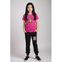Fyk Kids Kız Çocuk Yuvarlak Yaka Baskılı Bearly Chillin Alt-üst Pijama Takımı Fuşya Fyk Kids Kız Çocuk Yuvarlak Yaka Baskılı Bearly Chillin Alt-üst Pijama Takımı Fuşya