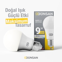 Günsan Akıllı Wifi Led Ampul Beyaz Işık Tuya Ve Smart Life Uygulama Destekli 9w 2700k-6500k Ayarlanabilir Beyaz Işık Günsan Akıllı Wifi Led Ampul Beyaz Işık Tuya Ve Smart Life Uygulama Destekli 9w 2700k-6500k Ayarlanabilir Beyaz Işık
