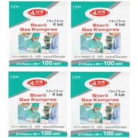 Damla Sağlık Steril Kompres Spanç 7.5 x 7.5 CM 400 Adet Damla Sağlık Steril Kompres Spanç 7.5 x 7.5 CM 400 Adet
