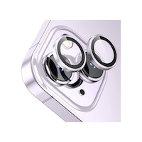 Buff Apple Uyumlu iPhone 14 / 14 Plus Kamera Metal Lens Mor