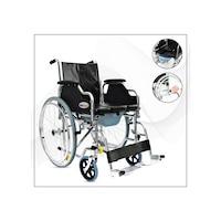 Whitwheels Lazımlıklı Kromajlı Tekerlekli Sandalye Whitwheels Lazımlıklı Kromajlı Tekerlekli Sandalye
