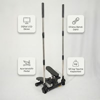 Pro Serisi Hidrolik Dirençli Kollu Stepper Çelik Şase Sessiz Step Spor Aleti Pro Serisi Hidrolik Dirençli Kollu Stepper Çelik Şase Sessiz Step Spor Aleti