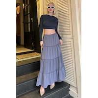 Madmext Füme Basic Pileli Kadın Uzun Etek-füme Füme Madmext Füme Basic Pileli Kadın Uzun Etek-füme Füme