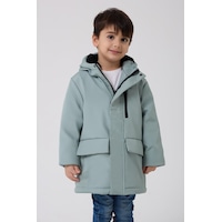 Freemen Erkek Çocuk Kürklü Su Ve Rüzgar Geçirmez Kapüşonlu 3 Kışlık Mont & Kaban & Parka Mint Yeşil