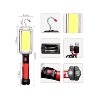 Usb Şarjlı Oto Tamirci Çalışma Lambası Wt-733 Renkli Usb Şarjlı Oto Tamirci Çalışma Lambası Wt-733 Renkli