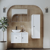 Lavabolu Mdf 75 Cm Çekmeceli Gusto Banyo Dolap + Aynalı Dlp Beyaz Mat Beyaz Lavabolu Mdf 75 Cm Çekmeceli Gusto Banyo Dolap + Aynalı Dlp Beyaz Mat Beyaz