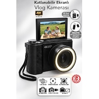 Mimtec Blm-106 Katlanabilir Ekranlı Kamera - 4k Ultra Hd 2 Mp Fotoğraf Video Çekme 12 Dil Destekli Vlog Kamerası Mimtec Blm-106 Katlanabilir Ekranlı Kamera - 4k Ultra Hd 2 Mp Fotoğraf Video Çekme 12 Dil Destekli Vlog Kamerası