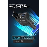 66w Araç Hızlı Şarj Cihazı Usb-c & İos Uyumlu Geri Çekilebilir Kablo Dijital Ekran 66w Black 66w Araç Hızlı Şarj Cihazı Usb-c & İos Uyumlu Geri Çekilebilir Kablo Dijital Ekran 66w Black