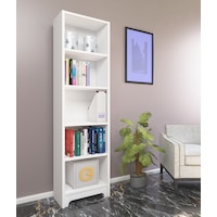 Nur Mobilya Ece 5 Raflı Kitaplık Beyaz Nur Mobilya Ece 5 Raflı Kitaplık Beyaz
