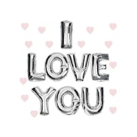 I Love You Folyo Balon Gümüş Renk 35 CM I Love You Folyo Balon Gümüş Renk 35 CM