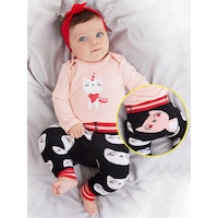 Denokids Kedi Kız Bebek Body Tayt-Pantolon Takım Çok Renkli Denokids Kedi Kız Bebek Body Tayt-Pantolon Takım Çok Renkli
