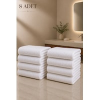 8 Adet Beyaz 50x85 Cm 200 Gram Bukle - Armür Otel El-yüz Havlusu Beyaz 8 Adet Beyaz 50x85 Cm 200 Gram Bukle - Armür Otel El-yüz Havlusu Beyaz