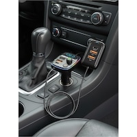 Pd 30w Hızlı Şarj & Rgb Led Işıklı Araç Fm Transmitter 6 Multi-port 5v 3.1a Usb 1m Kablolu