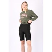 Madmext Mad Girls Haki Bisiklet Yaka Kadın Sweatshirt Mg789 Haki Madmext Mad Girls Haki Bisiklet Yaka Kadın Sweatshirt Mg789 Haki