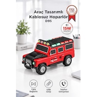 Torima Bluetooth Hoparlör Araba Tasarımlı Tws 15w Usb Speaker D95 Kırmızı Torima Bluetooth Hoparlör Araba Tasarımlı Tws 15w Usb Speaker D95 Kırmızı