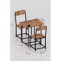 Mutfak Masa Takımı Sandalyeli 2 Kişilik Modern Balkon Cafe Bahçe Yemek Masası Minör 9806 Atlantik Kahverengi Mutfak Masa Takımı Sandalyeli 2 Kişilik Modern Balkon Cafe Bahçe Yemek Masası Minör 9806 Atlantik Kahverengi