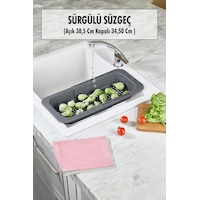 Lavoba İçi Sürgülü Açılır Kapanır Sebze Meyve Süzgeci Füme Açık 38,5 Cm Kapalı 34,50 Cm Çok Renkli Lavoba İçi Sürgülü Açılır Kapanır Sebze Meyve Süzgeci Füme Açık 38,5 Cm Kapalı 34,50 Cm Çok Renkli