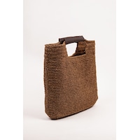 Fabric Craft Bag El Çantası Kağıt İp Örgü Acı Kahverengi Fabric Craft Bag El Çantası Kağıt İp Örgü Acı Kahverengi