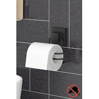 Tekno-Tel EF271 Easyfıx Yapışkanlı Tuvalet Kağıtlık Mat Siyah Tekno-Tel EF271 Easyfıx Yapışkanlı Tuvalet Kağıtlık Mat Siyah