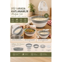 Porsima S-00113 Katlanabilir Süzgeç Mikser Karıştırma Kabı Seti Porsima S-00113 Katlanabilir Süzgeç Mikser Karıştırma Kabı Seti