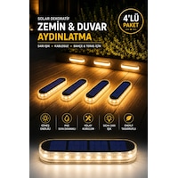 4 Adet Solar Güneş Enerjili Premium Kalite, 30 Led'li Dekoratif Zemin, Bahçe Ve Peyzaj Aydınlatma Ip68 Su Geçirmez, Sarı Işık 4 Adet Solar Güneş Enerjili Premium Kalite, 30 Led'li Dekoratif Zemin, Bahçe Ve Peyzaj Aydınlatma Ip68 Su Geçirmez, Sarı Işık