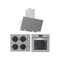 Silverline BO6502S02 - CS5335S01 - 3457 Soho 60 Gri Cam Ankastre Set Silverline BO6502S02 - CS5335S01 - 3457 Soho 60 Gri Cam Ankastre Set