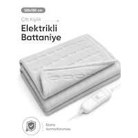 Beylini Omak Çift Kişilik Elektrikli Battaniye Tam Güvenlikli Dayanıklı Çift Kademeli Termostatlı Elektrikli Yatak Isıtıcı 120x150 Cm Beyaz Beylini Omak Çift Kişilik Elektrikli Battaniye Tam Güvenlikli Dayanıklı Çift Kademeli Termostatlı Elektrikli Yatak Isıtıcı 120x150 Cm Beyaz