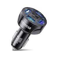 Uslion QC3.0 4 Port Çıkışlı Çoklu Usb Araç Şarj Aleti Siyah Uslion QC3.0 4 Port Çıkışlı Çoklu Usb Araç Şarj Aleti Siyah