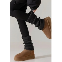 Ozzy Socks Tozluk Akrilik Triko Örgü Leg Warmer Ayak Isıtıcı Antrasit Antrasit Ozzy Socks Tozluk Akrilik Triko Örgü Leg Warmer Ayak Isıtıcı Antrasit Antrasit