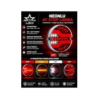 Thoc Özellikli Neonlu Neonlu Ay Stop Hamburger Led Lamba 12/24 Volt Thoc Özellikli Neonlu Neonlu Ay Stop Hamburger Led Lamba 12/24 Volt