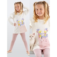 Denokids Mshb&g Çiçekli Tavşan Kız Çocuk Kadife Tayt Tunik Takım Çok Renkli Denokids Mshb&g Çiçekli Tavşan Kız Çocuk Kadife Tayt Tunik Takım Çok Renkli