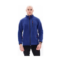 Monox Erkek Biyeli Fermuarlı Spor Polar Ceket Saks Monox Erkek Biyeli Fermuarlı Spor Polar Ceket Saks