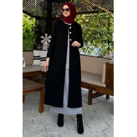 Rabia Şamlı Sinem Çelik Örme Triko Hırka Siyah Normal Rabia Şamlı Sinem Çelik Örme Triko Hırka Siyah Normal