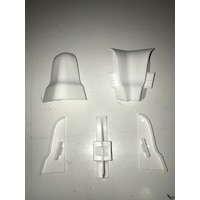Laminat Parke Süpürgelik Köşe Bağlantı Aparatı 6 cm Beyaz